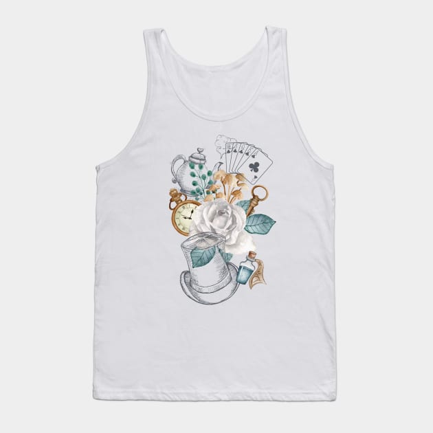 Mad Hatter objects Tank Top by BaronsHouse